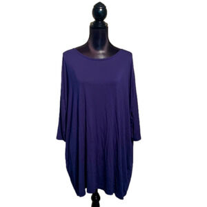 PIKO 1988 Navy Oversized Stretchy Soft Tunic Top Small